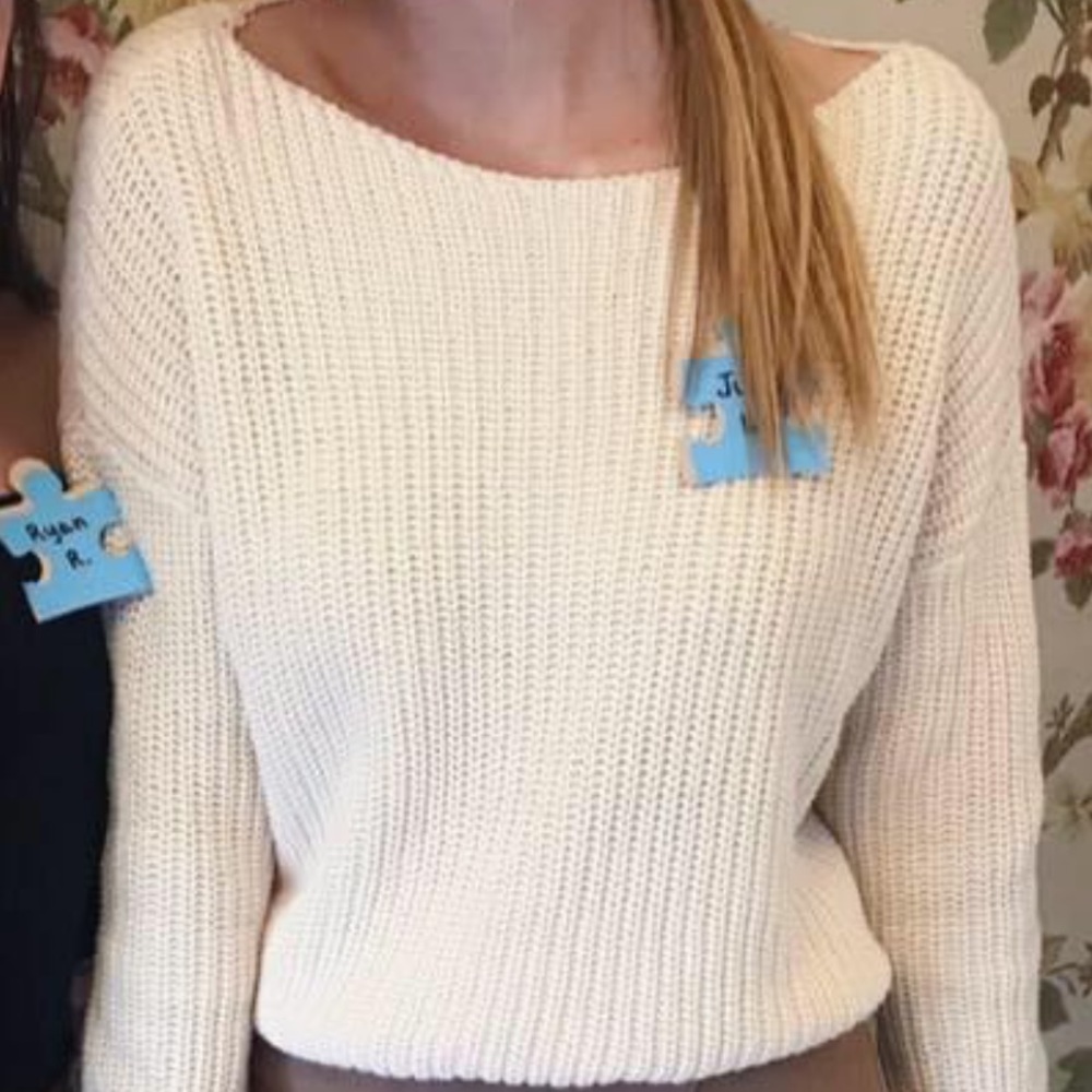 Cream knit sweater